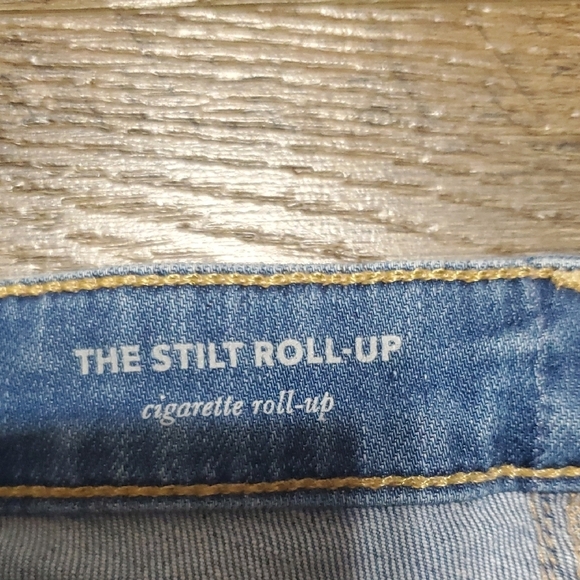 Ag Adriano Goldschmied Blue Ag-ed Denim Ankle The Stilt Roll Up Jeans - Picture 3 of 9